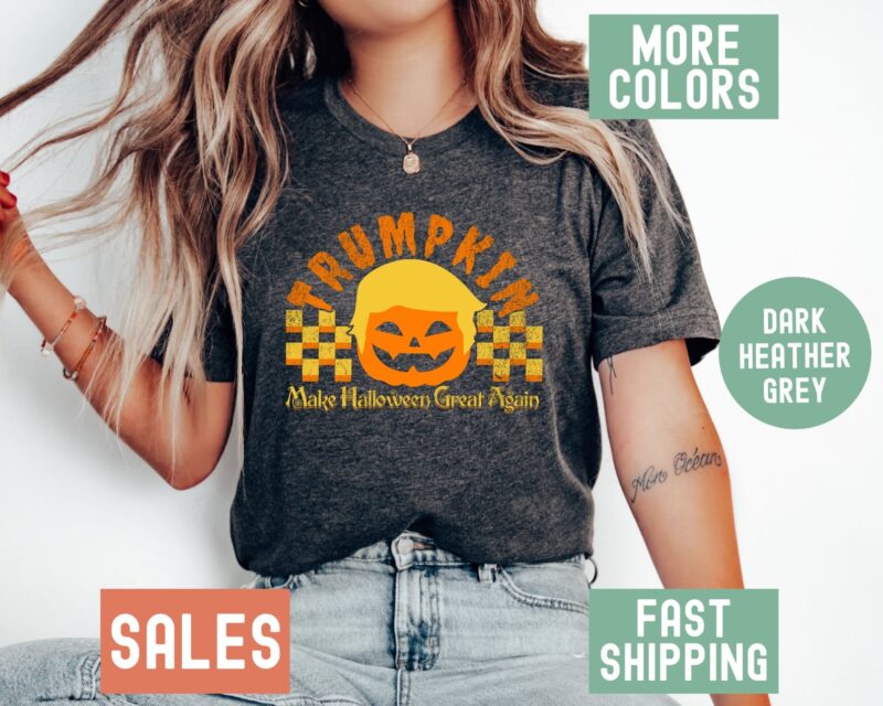 Trump 2024 Halloween Trumpkin Shirt Make Halloween Great Again Funny